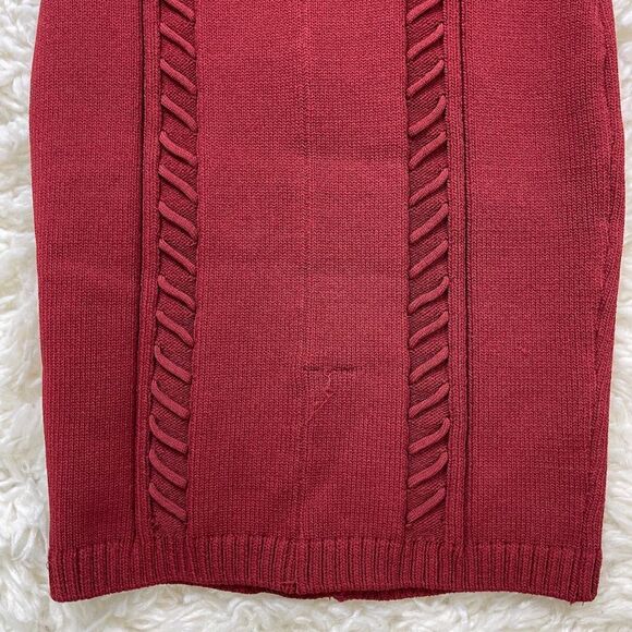 Ronny Kobo Zola Lacing Drop Needle Bodycon Dress Rust - Picture 7 of 7